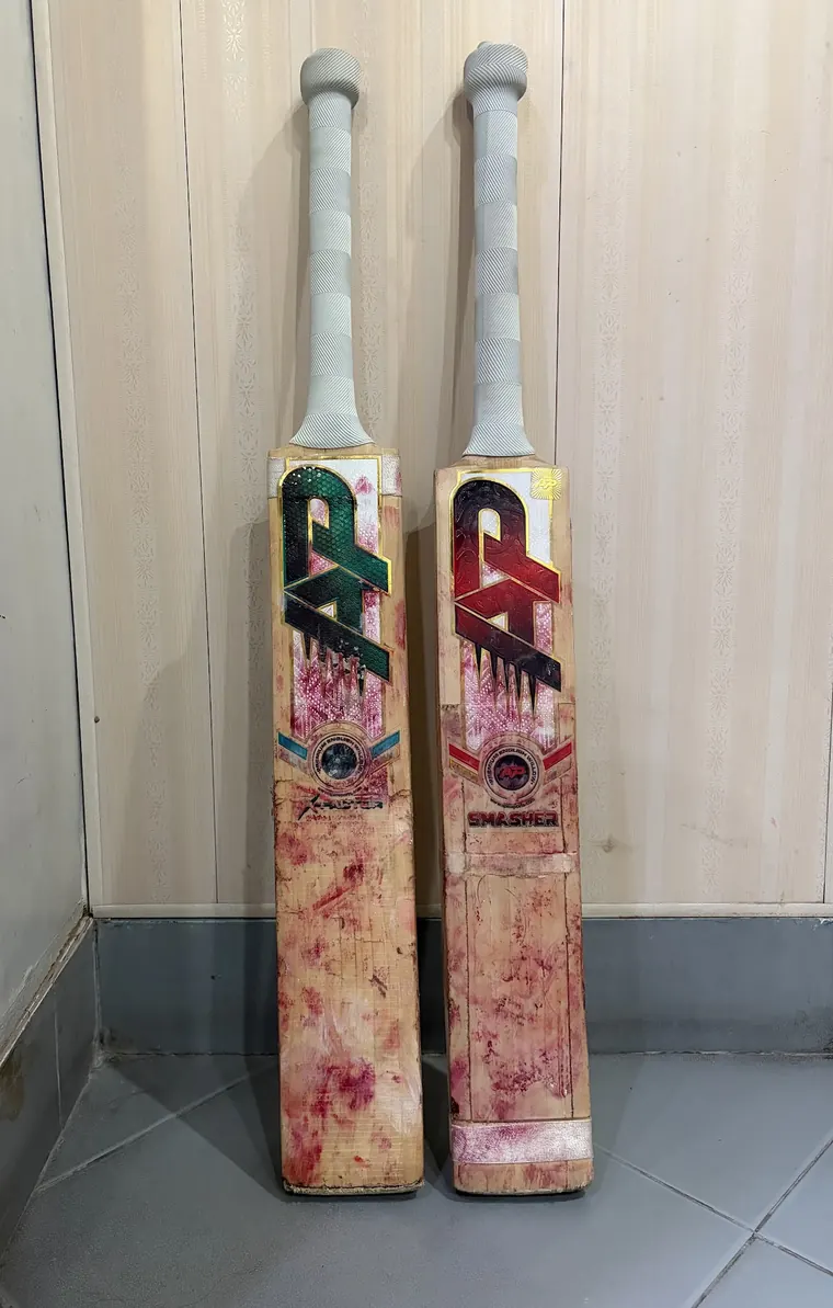 Mohib’s X-Factor and Smasher, their faces covered in red ball marks